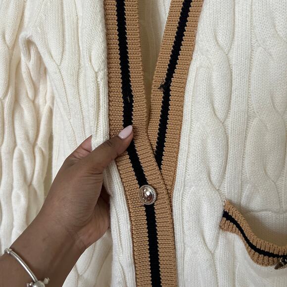 MAJE Moulin Cable-Knit Cardigan Small - Picture 3 of 9